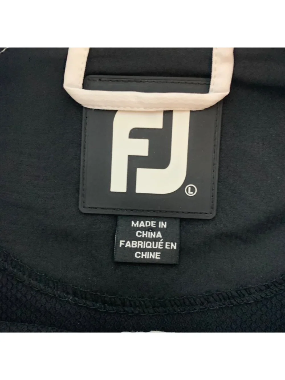 FootJoy Golf Black White Long Sleeve Lightweight Pullover Jacket Mens Large